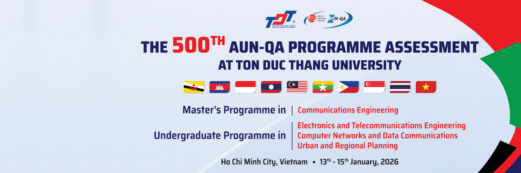 Trường Đại học Tôn Đức Thắng thực hiện Đánh giá ngoài 04 chương trình đào tạo theo bộ tiêu chuẩn AUN-QA lần thứ 500 (ngày 13/01-15/01/2026)