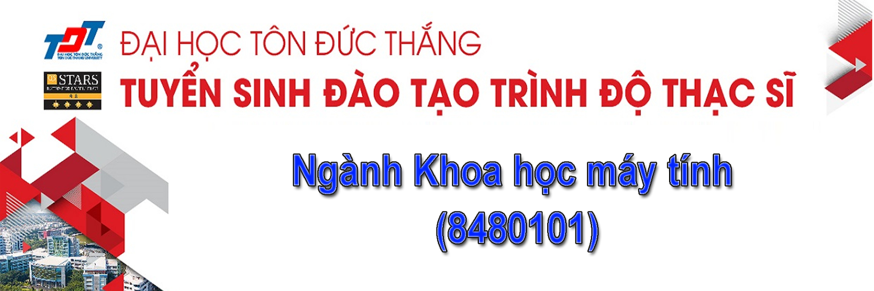 Tuyển sinh Thạc sĩ ngành Khoa học máy tính