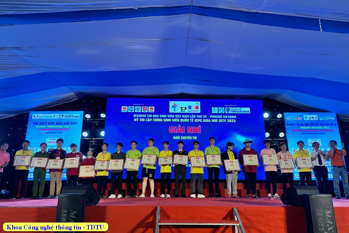 Đội tuyển Olympic Tin học Khoa CNTT đạt thành tích cao tại Kỳ thi Olympic Tin học sinh viên Việt Nam và Kỳ thi Lập trình sinh viên Quốc tế ICPC Asia Hue City 2023 khu vực Châu Á – Thái Bình Dương