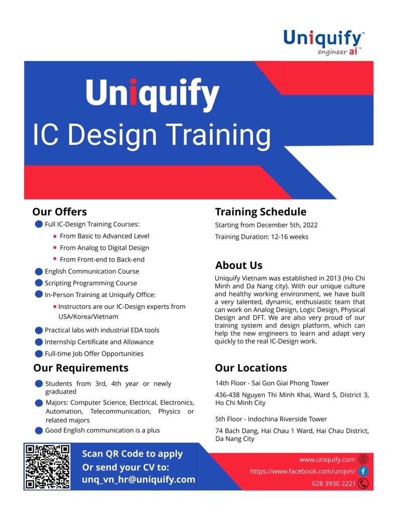 Cty Uniquify đào tạo IC Design